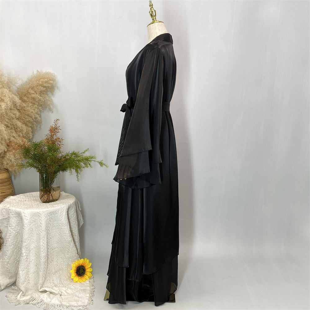 Organza Abaya Set - Sage Green - Nour Modesty