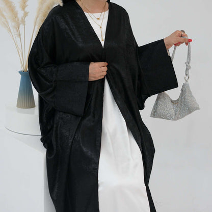 Elegant Open Abaya - Brown