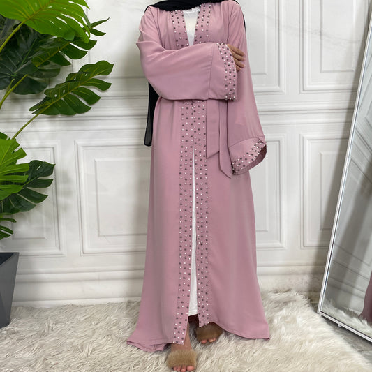 Luxury Beaded Open Abaya