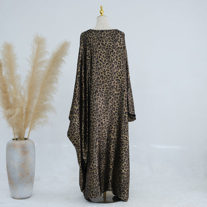 Leopard Print Butterfly Abaya
