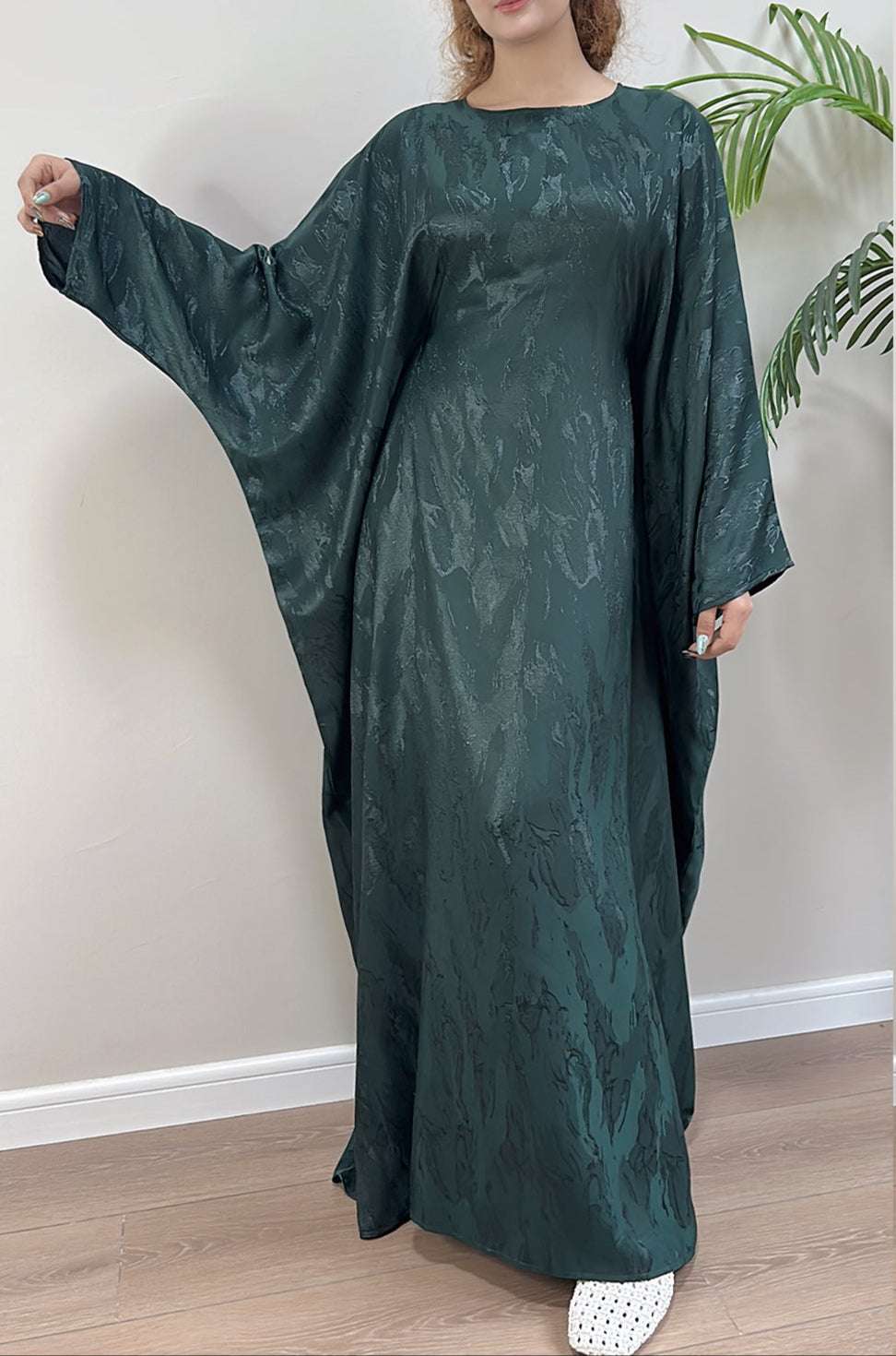 Alina Butterfly Abaya Green