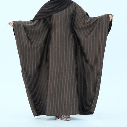 Rhinestone Butterfly Abaya Blue