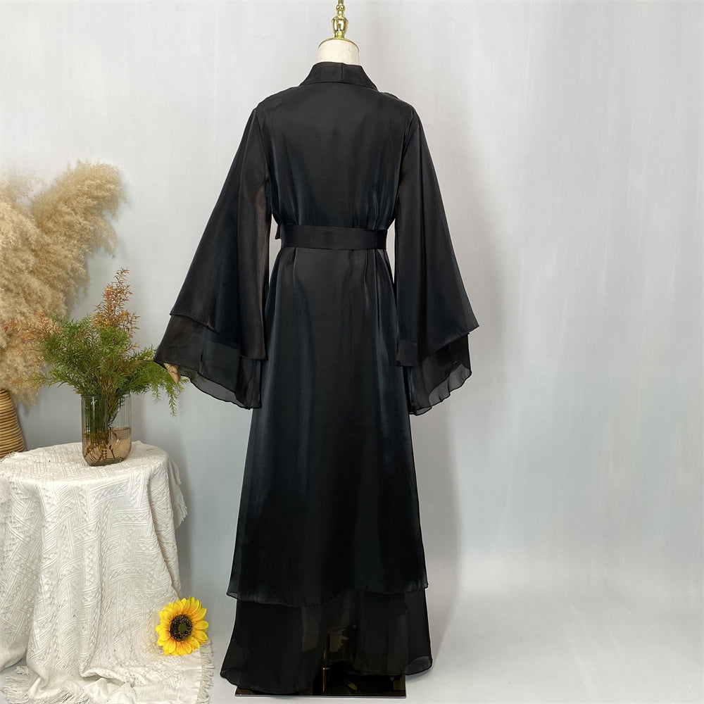 Organza Abaya Set - Sage Green - Nour Modesty