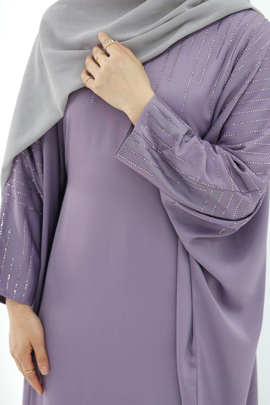 Rhinestone Butterfly Abaya