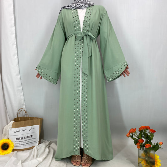Luxury Beaded Open Abaya