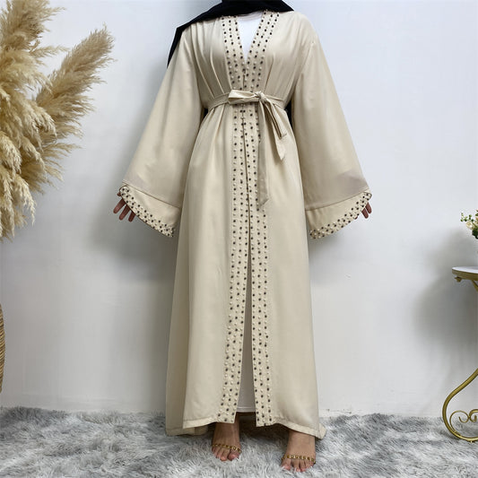 Luxury Beaded Open Abaya