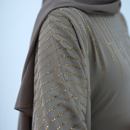 Rhinestone Butterfly Abaya