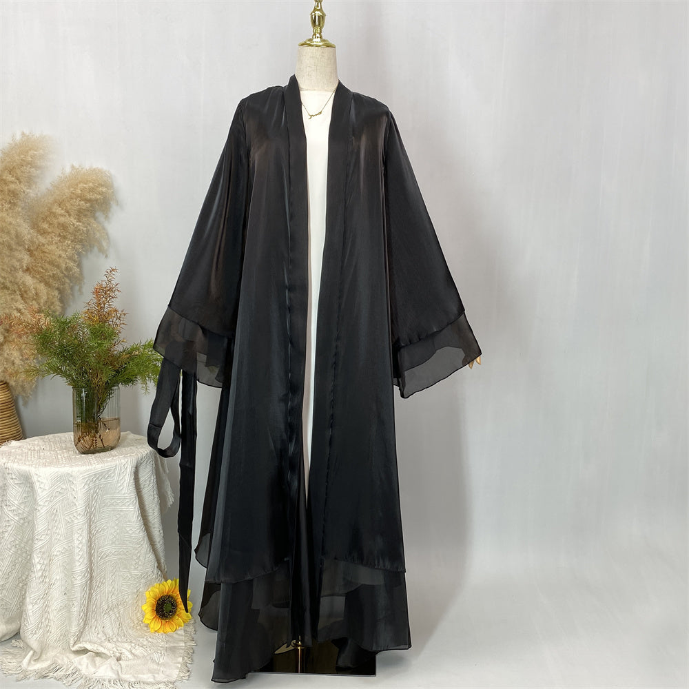 Organza Abaya Set - Sage Green - Nour Modesty