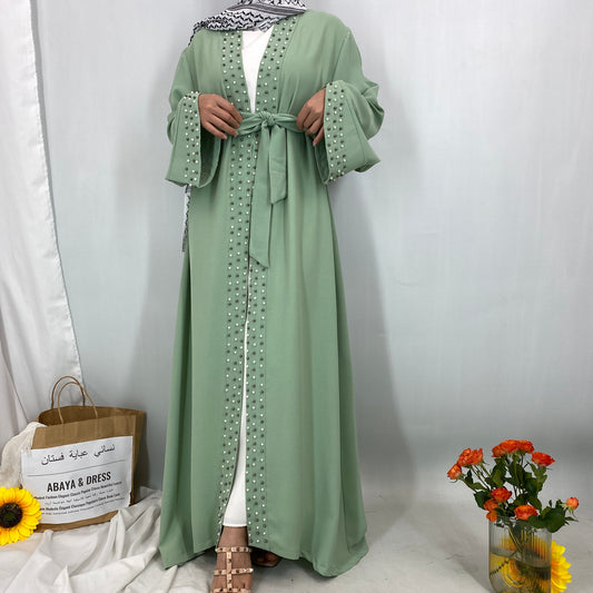 Luxury Beaded Open Abaya