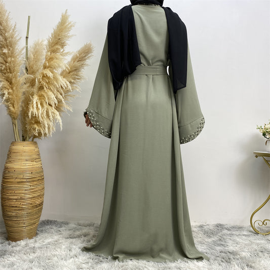 Luxury Beaded Open Abaya