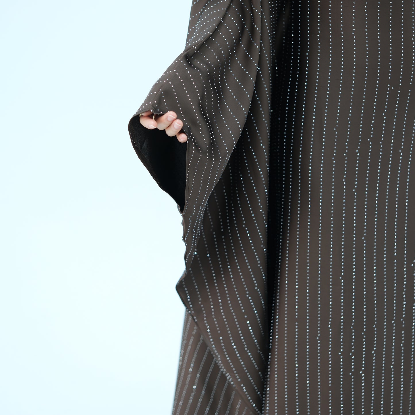 Rhinestone Butterfly Abaya Blue