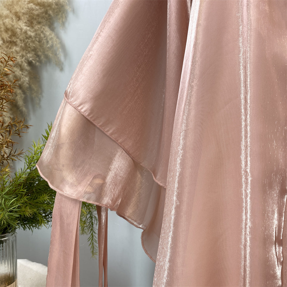 Organza Abaya Set - Sage Green - Nour Modesty