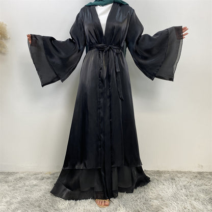 Organza Abaya Set - Sage Green - Nour Modesty