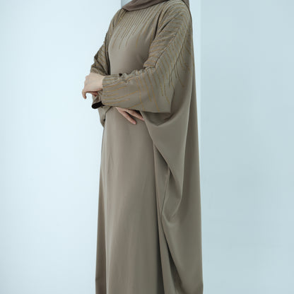 Rhinestone Butterfly Abaya