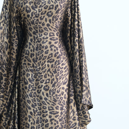 Leopard Print Butterfly Abaya