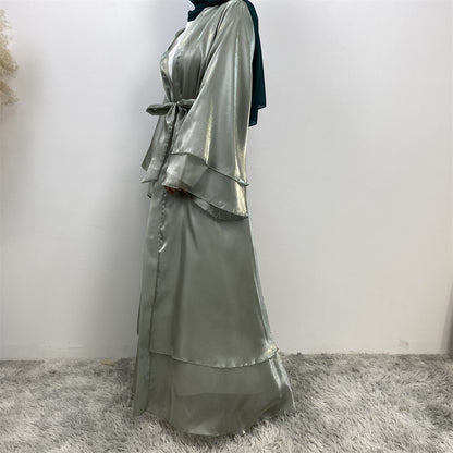 Organza Abaya Set - Sage Green - Nour Modesty