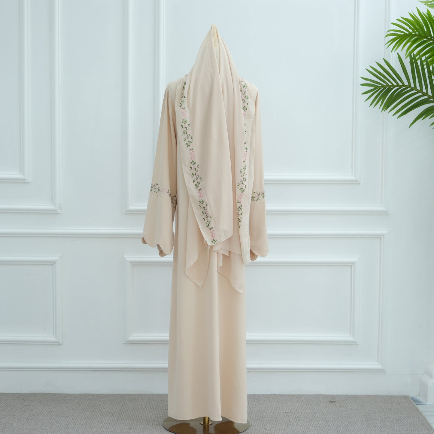 Green Abaya with Hijab Set