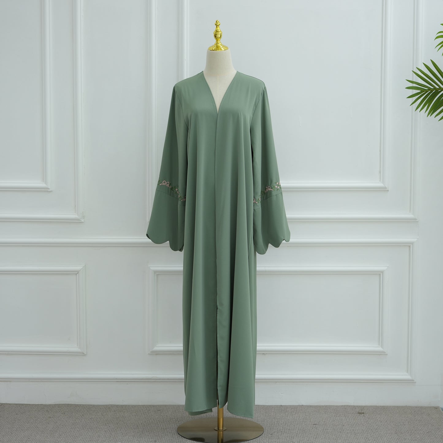 Green Abaya with Hijab Set