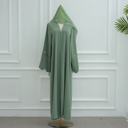 Green Abaya with Hijab Set