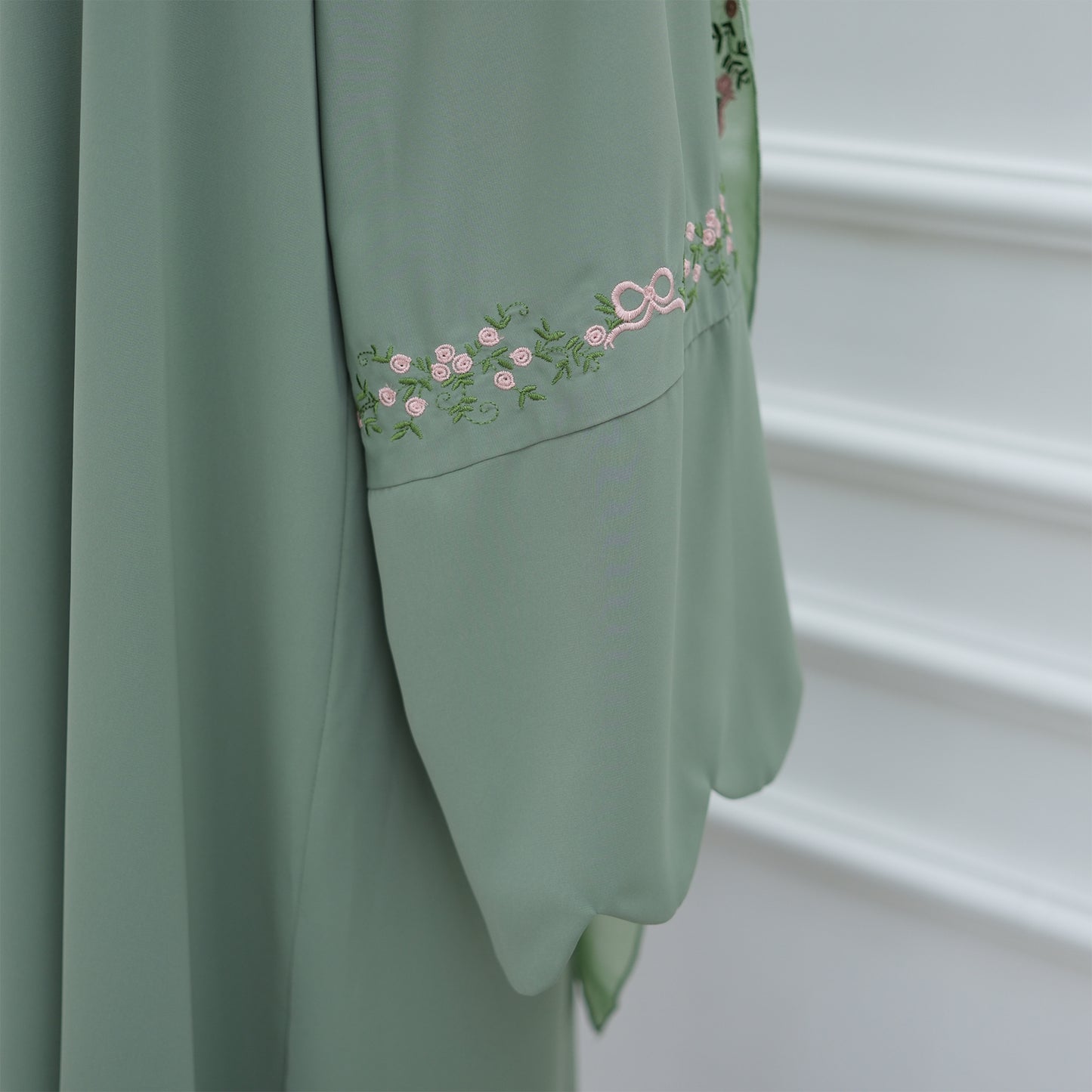 Green Abaya with Hijab Set