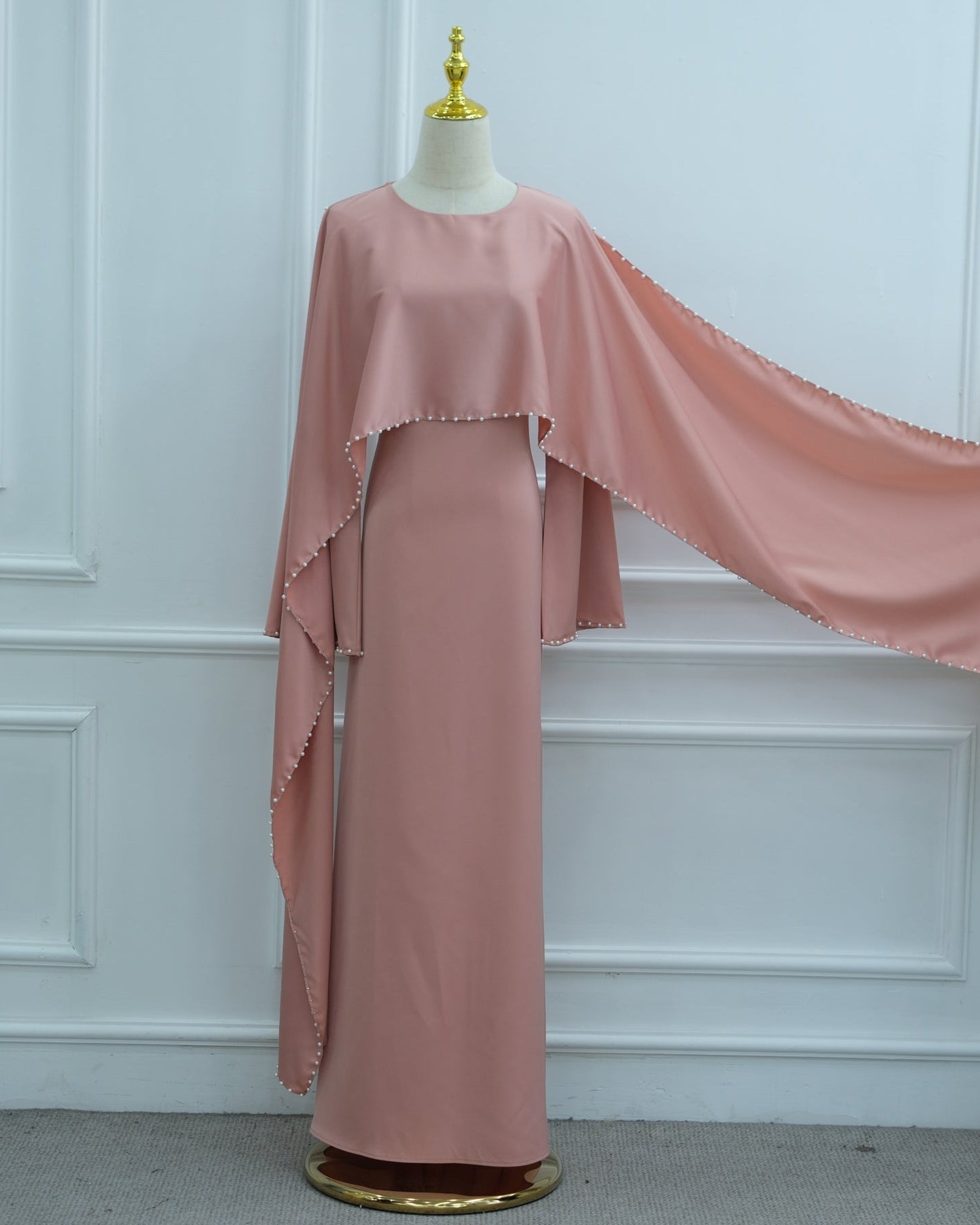 Shayla Modest Cape Dress