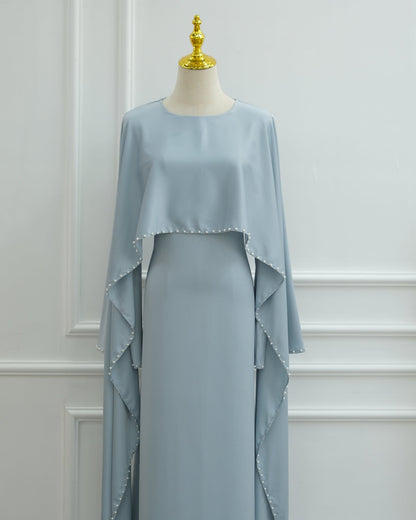 Shayla Modest Cape Dress
