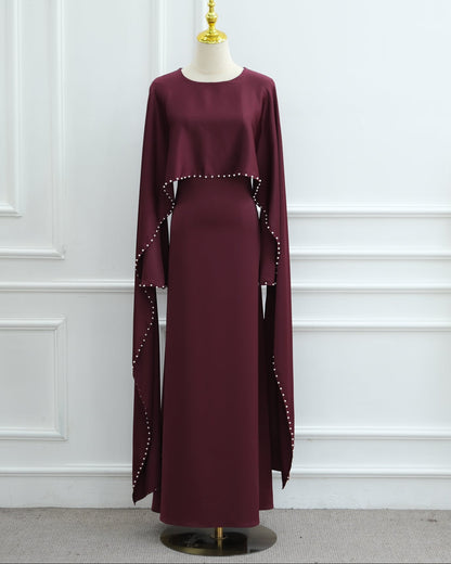 Shayla Modest Cape Dress