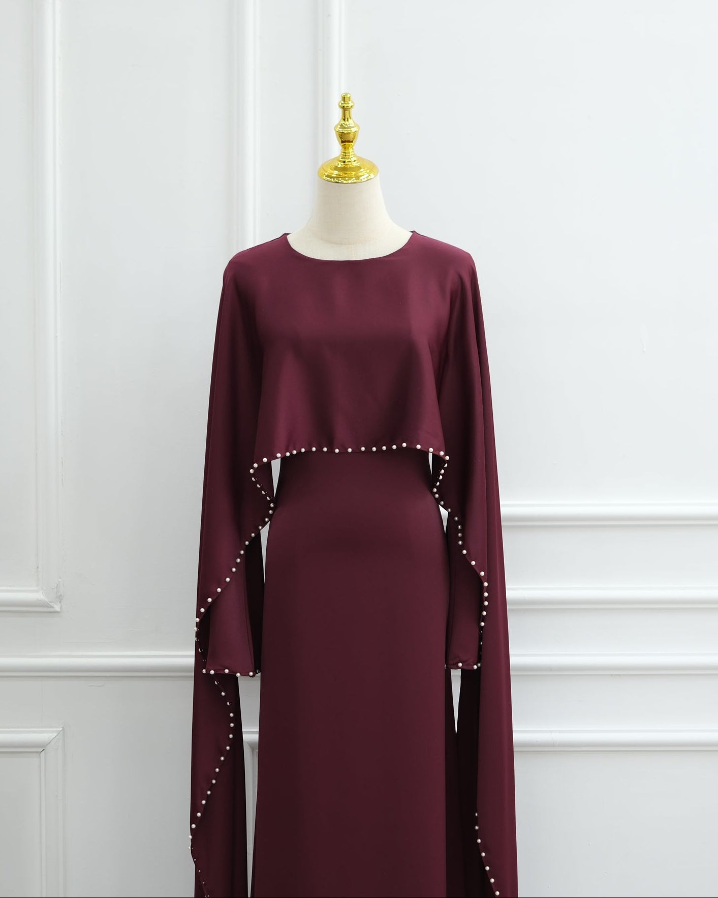 Shayla Modest Cape Dress