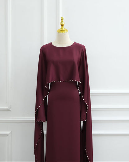 Shayla Modest Cape Dress