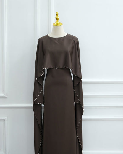 Shayla Modest Cape Dress