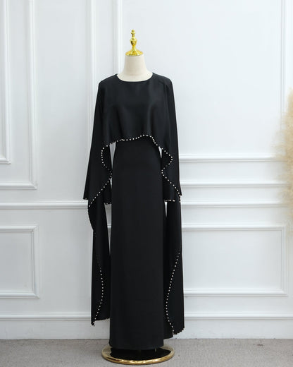 Shayla Modest Cape Dress
