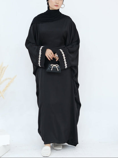 Butterfly Abaya Diamond - Black - Nour Modesty