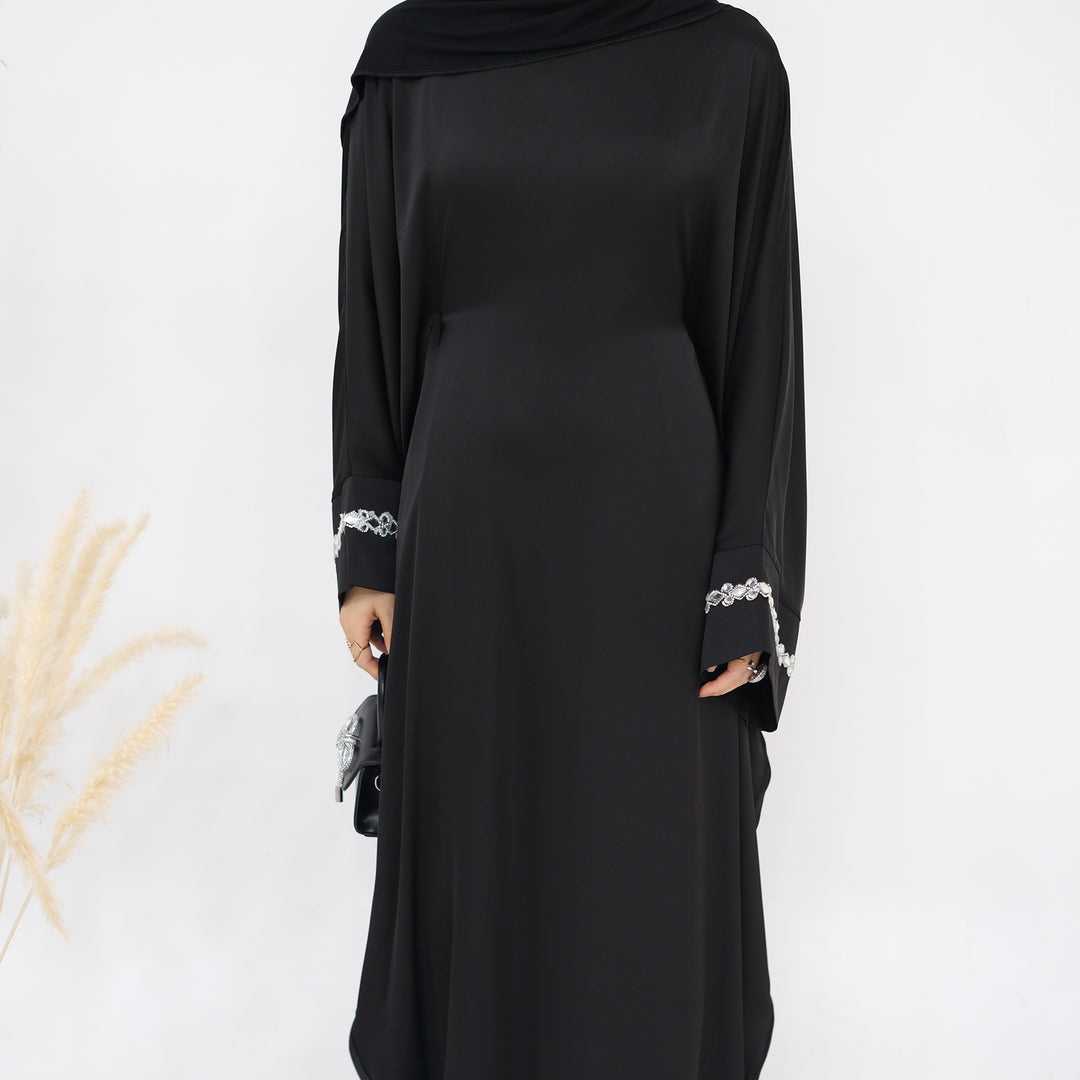 Butterfly Abaya Diamond - Black - Nour Modesty