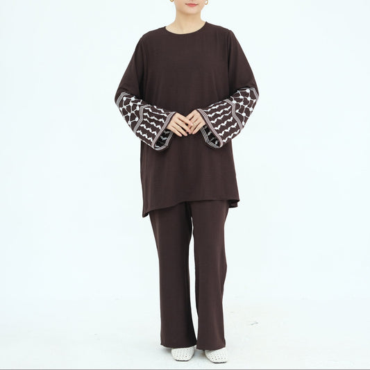 Keffiyeh Modest Co-Ord Sæt