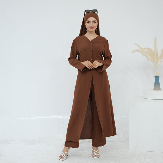 Hana Modest Shirt + Pants Set - Nour Modesty