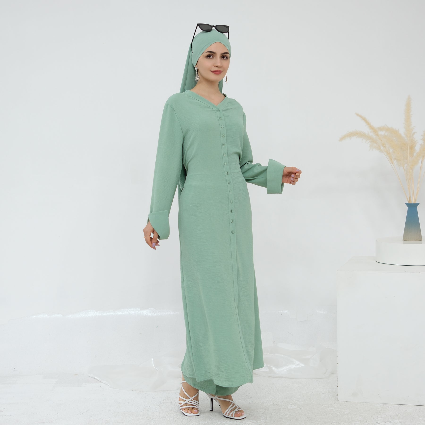 Hana Modest Shirt + Pants Set - Nour Modesty