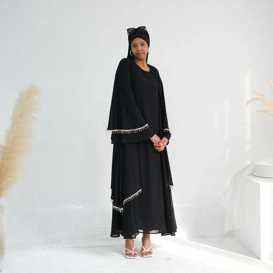 Celeste Luxury Abaya Set  - Turqoise - Nour Modesty