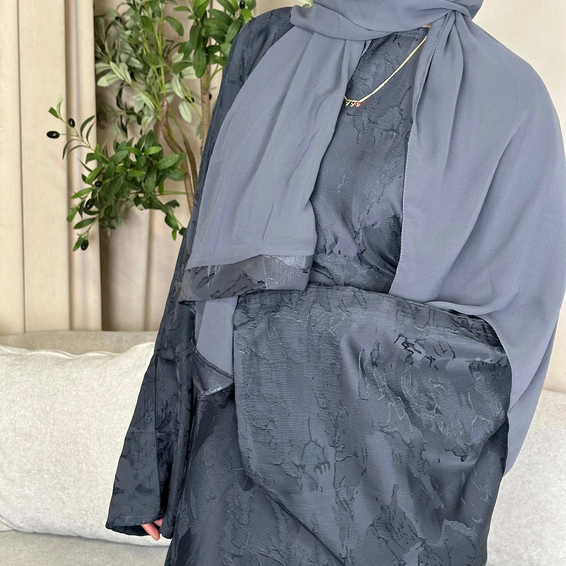 Alina Butterfly Abaya Green