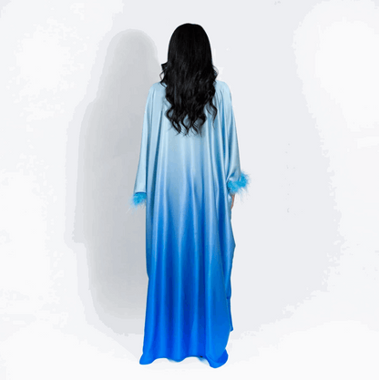 Ombre Silk Butterfly Abaya - Purple