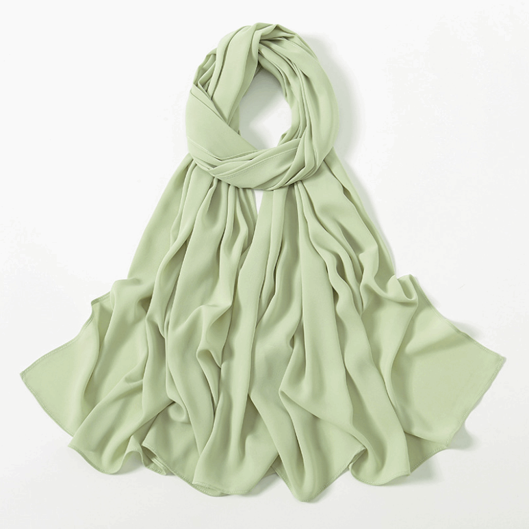 Chiffon Georgette Hijab - Sage Green