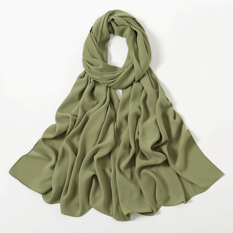 Chiffon Georgette Hijab - Sage Green