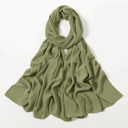 Chiffon Georgette Hijab - Sage Green