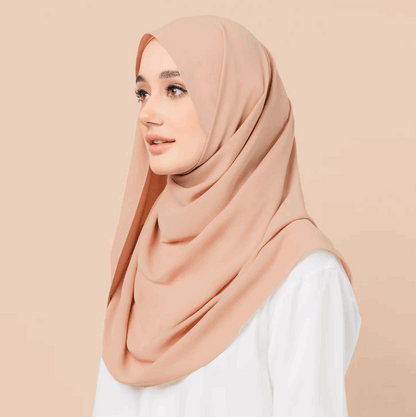 Chiffon Georgette Hijab - Mocha