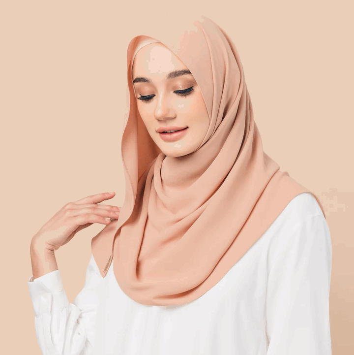 Chiffon Georgette Hijab - Mocha