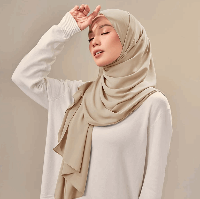 Chiffon Georgette Hijab - Sage Green