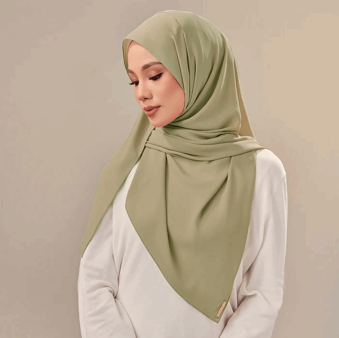 Chiffon Georgette Hijab - Sage Green