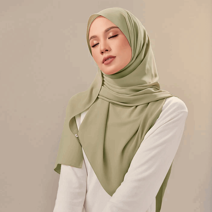 Chiffon Georgette Hijab - Sage Green