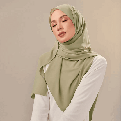 Chiffon Georgette Hijab - Sage Green