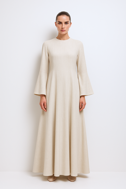 Zari Linen Dress - Nour Modesty