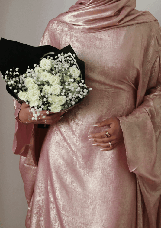 Luxury Butterfly Abaya Pink